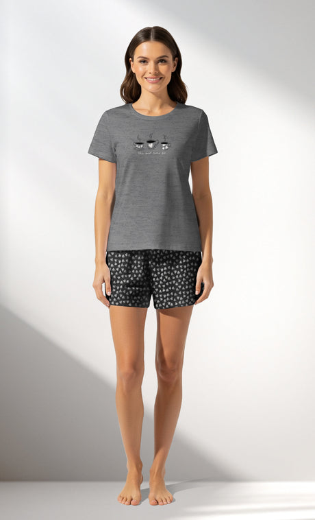 Woman Supreme TinyHearts Short Set - A-ANTRASIT MEL - Image 1
