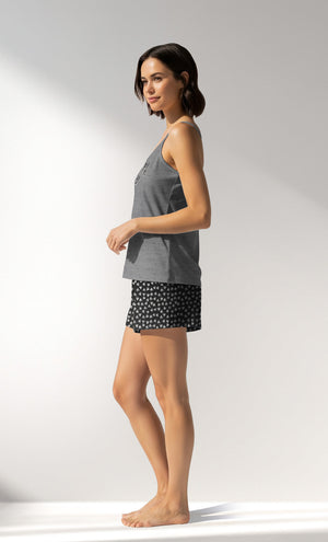 Woman Supreme TinyHearts Thin Strap Short Set - A-ANTRASIT MEL - Image 2