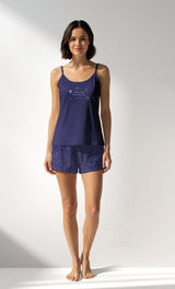 Woman Supreme PurpleStar Thin Strap Short Set - B-16-3925 - Image 1