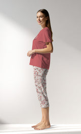 Woman Supreme ElegantLeav Capri Set - B-16-1431 - Image 2