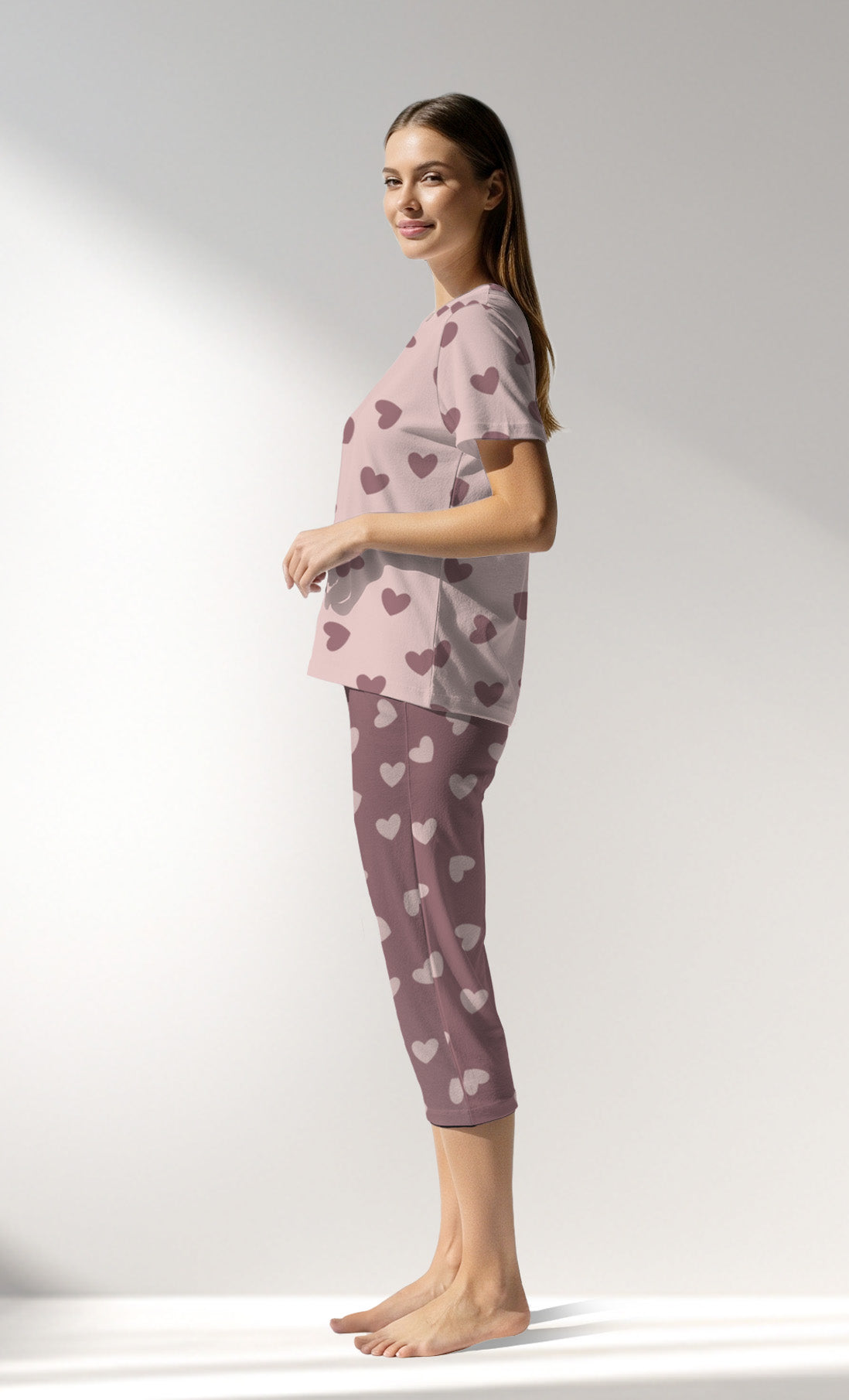 Woman Supreme BigHeart Capri Set - ROTASYON (ACIK ZEMIN) - Image 2