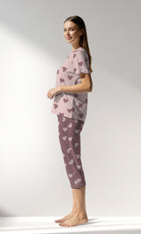 Woman Supreme BigHeart Capri Set - ROTASYON (ACIK ZEMIN) - Image 2