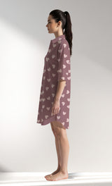 Woman Supreme BigHeart Shirt Tunic - ROTASYON (KOYU ZEMIN) - Image 2