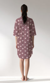 Woman Supreme BigHeart Shirt Tunic - ROTASYON (KOYU ZEMIN) - Image 3