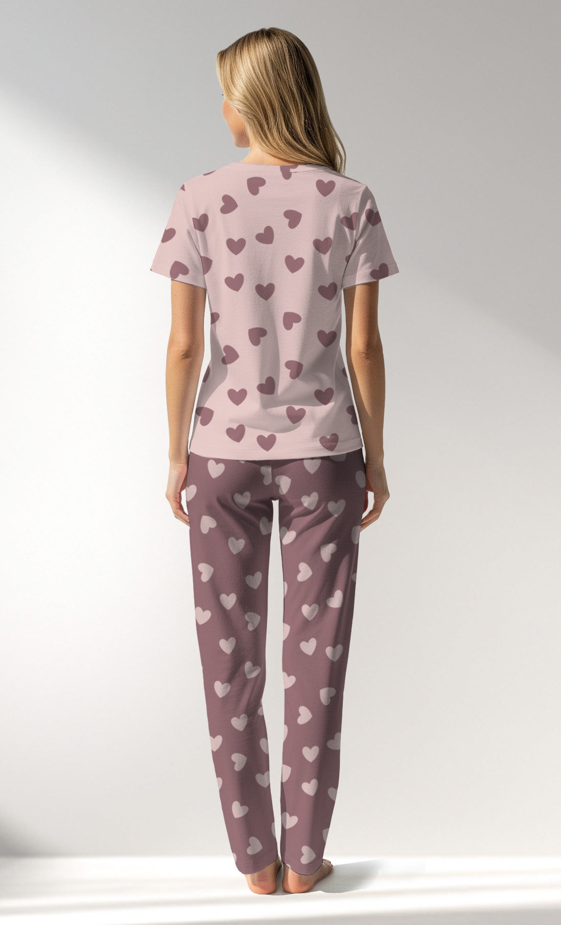 Woman Supreme BigHeart Pyjama Set - ROTASYON (ACIK ZEMIN) - Image 3