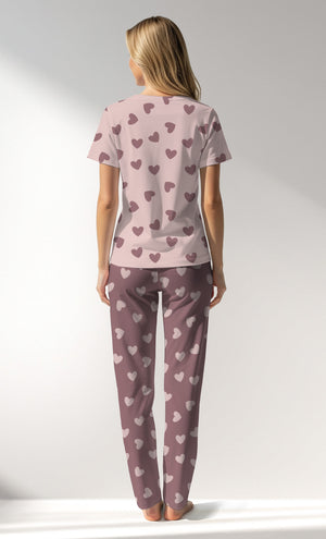 Woman Supreme BigHeart Pyjama Set - ROTASYON (ACIK ZEMIN) - Image 3