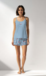 Woman Supreme Cherish Thin Strap Short Set - B-19-4037 - Image 1