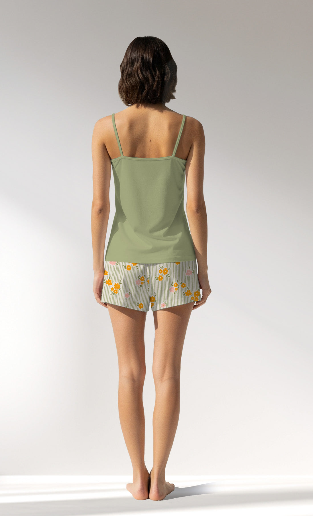 Woman Supreme GreenGarden Thin Strap Short Set - B-15-0523 - Image 3