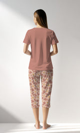 Woman Supreme RoseDown Capri Set - 16-1522 - Image 3