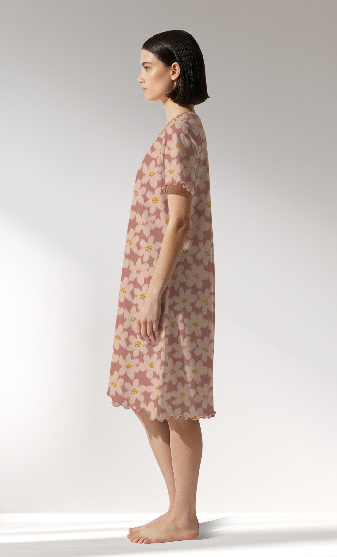 Woman Supreme RoseDown V Neck Tunic - ROTASYON - Image 2