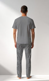Man Supreme Strong Short Sleeve Pyjama Set - G2 MELANJ - Image 3
