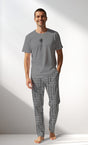 Man Supreme Strong Short Sleeve Pyjama Set - G2 MELANJ - Image 1