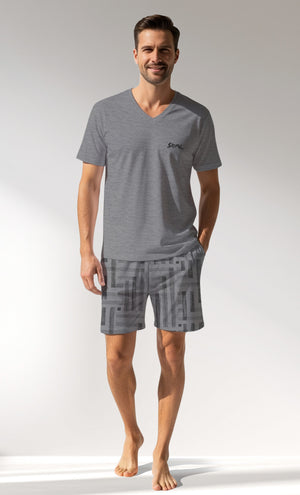 Man Supreme Strong V Neck Short Set - G2 MELANJ - Image 1
