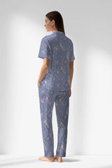 Woman Polyviscon Aurella Buttoned Pyjama Set - ROTASYON - Image 3