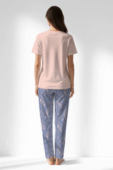 Woman Polyviscon Aurella Pyjama Set - PEMBE - Image 3