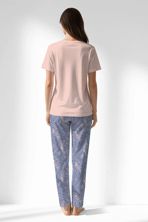Woman Polyviscon Aurella Pyjama Set - PEMBE - Image 3