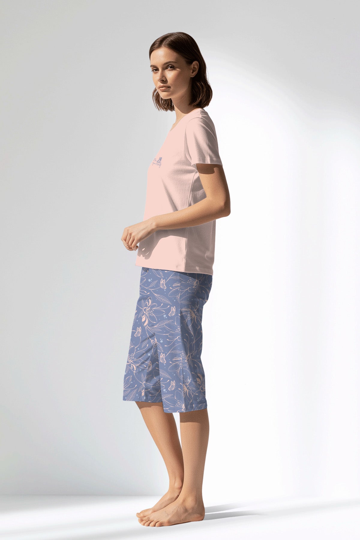 Woman Polyviscon Aurella Capri Set - A-PEMBE - Image 2