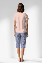 Woman Polyviscon Aurella Capri Set - A-PEMBE - Image 3
