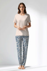 Woman Polyviscon Edelia Pyjama Set - B-PEMBE - Image 1