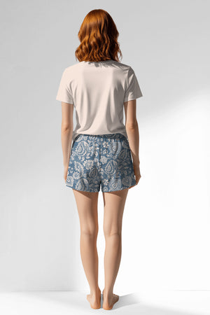 Woman Polyviscon Edelia Short Set - B-PEMBE - Image 3
