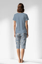 Woman Polyviscon Edelia Capri Set - A-MAVİ - Image 1