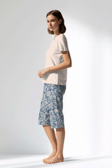 Woman Polyviscon Edelia Capri Set - B-PEMBE - Image 2