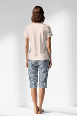 Woman Polyviscon Edelia Capri Set - B-PEMBE - Image 1
