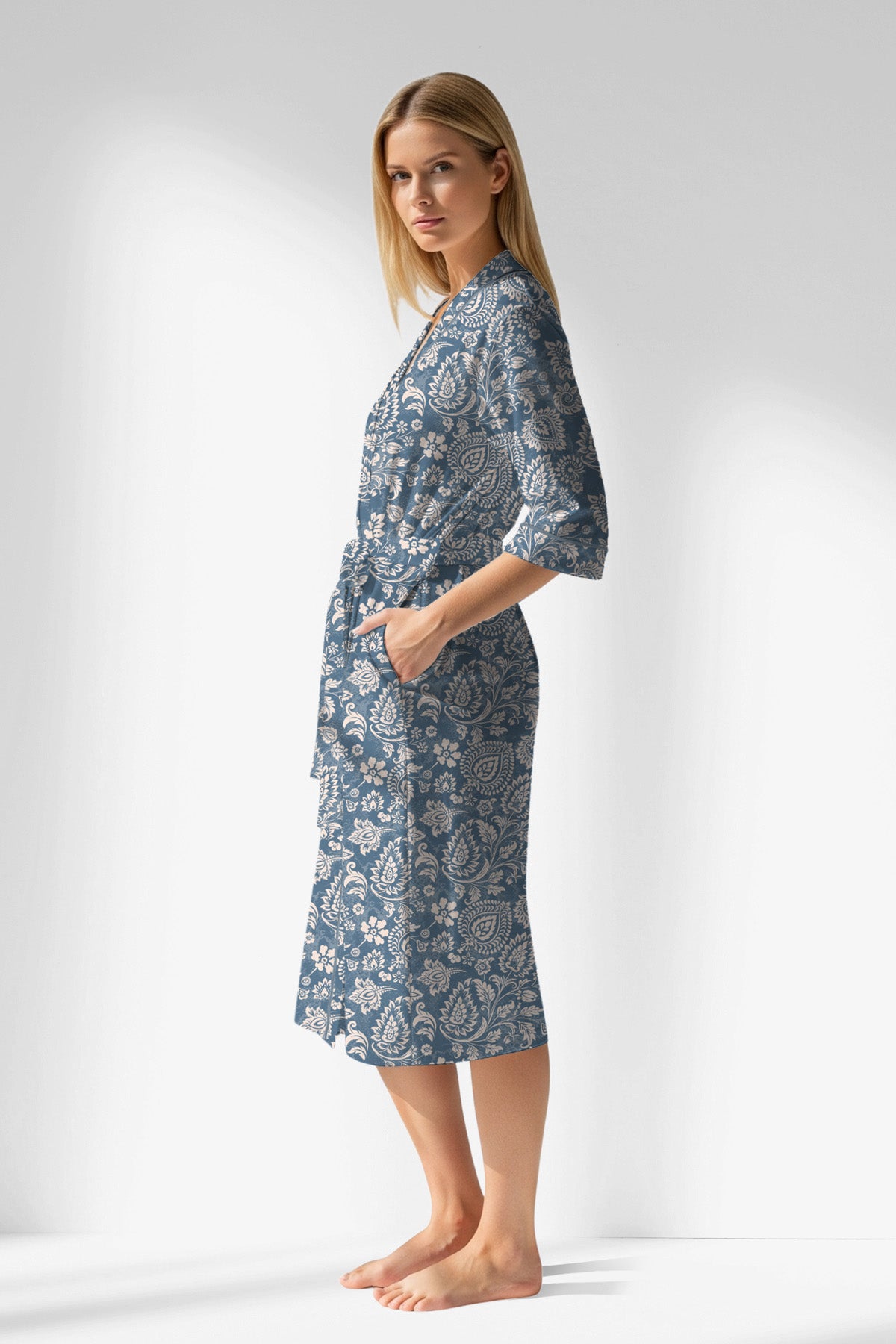 Woman Polyviscon Edelia Dressing Gown - ROTASYON - Image 2
