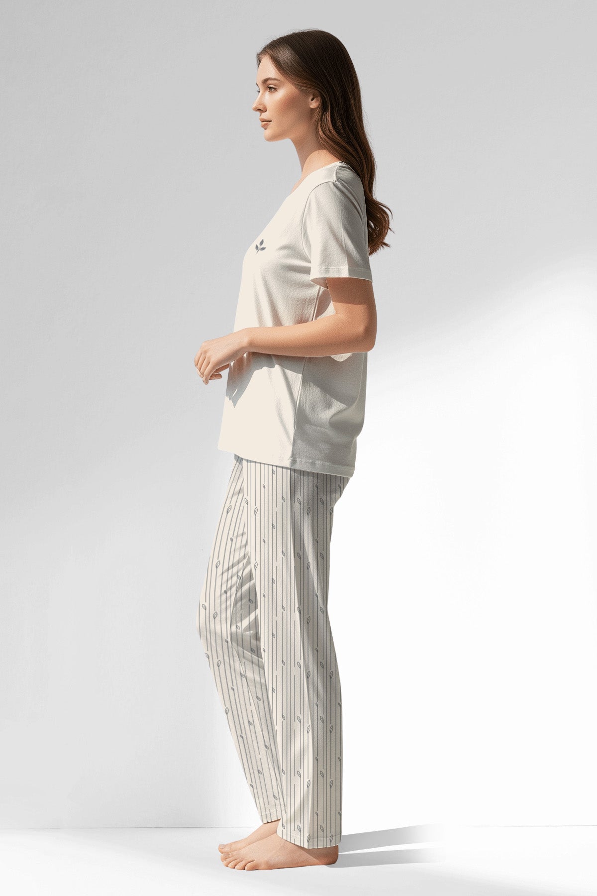 Woman Polyviscon Lina Pyjama Set - A-11-0606 - Image 2