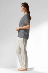 Woman Polyviscon Lina Pyjama Set - B-FUME - Image 2