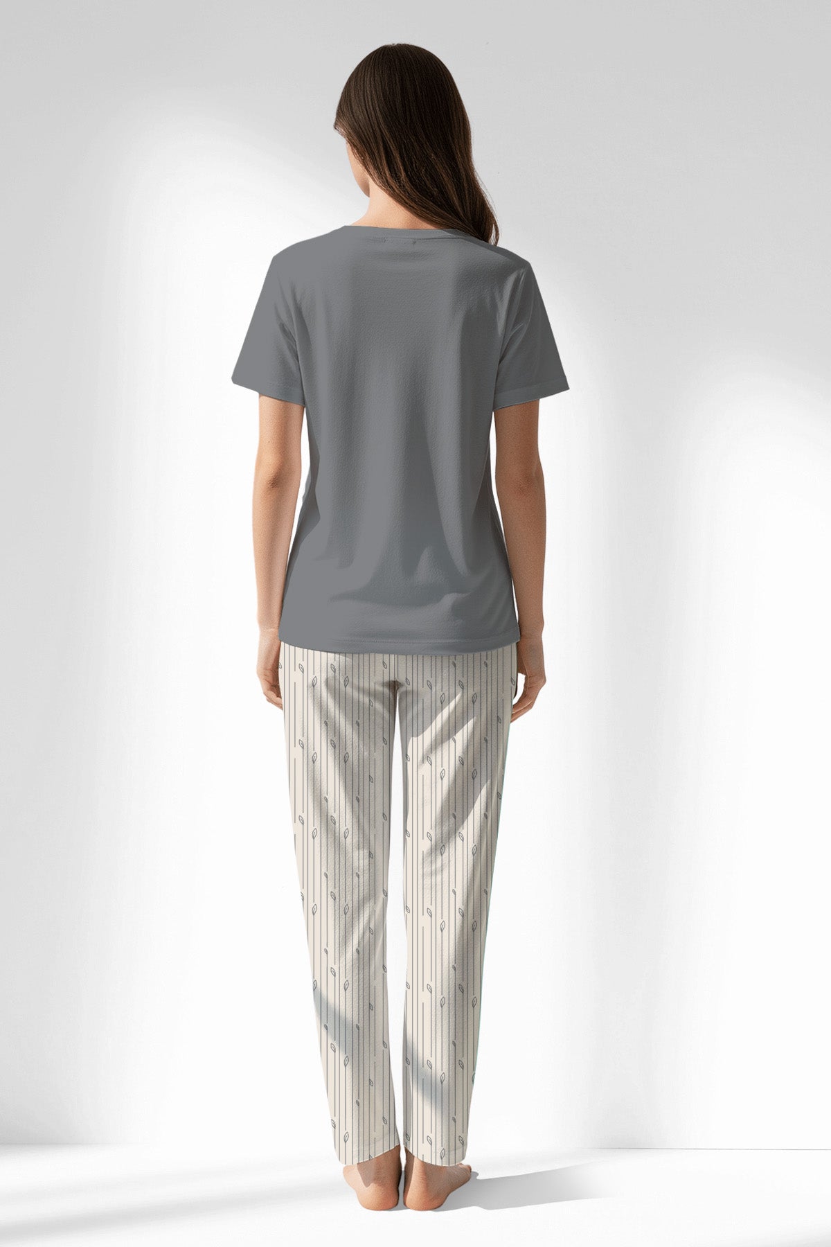 Woman Polyviscon Lina Pyjama Set - B-FUME - Image 3
