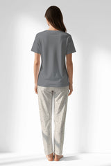 Woman Polyviscon Lina Pyjama Set - B-FUME - Image 3