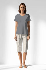 Woman Polyviscon Lina Capri Set - B-FUME - Image 3