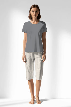 Woman Polyviscon Lina Capri Set - B-FUME - Image 3