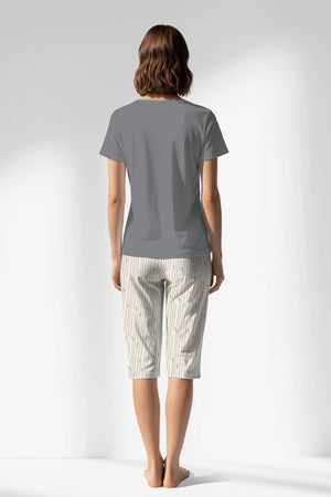 Woman Polyviscon Lina Capri Set - B-FUME - Image 1