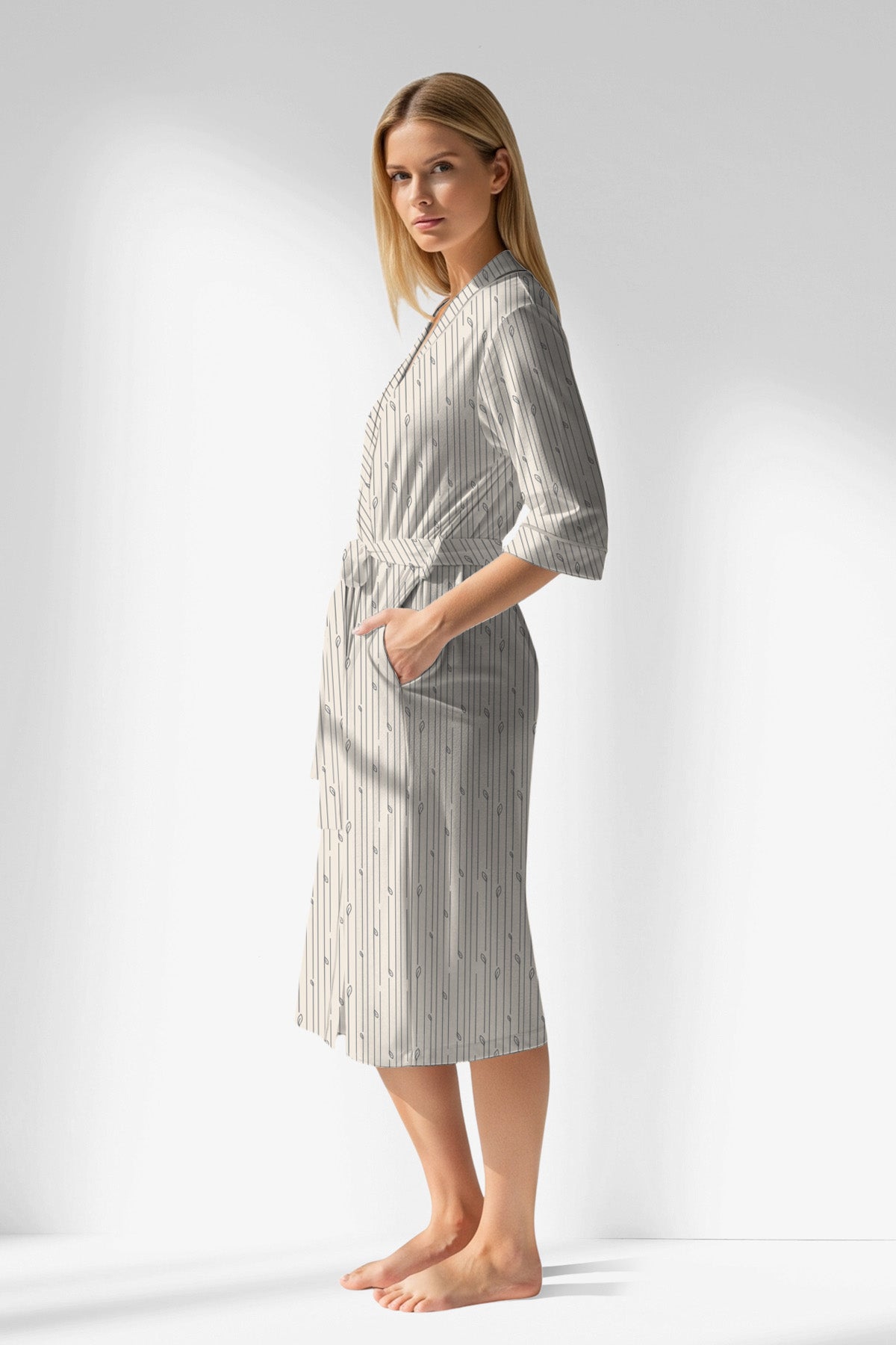 Woman Polyviscon Lina Dressing Gown - ROTASYON - Image 2