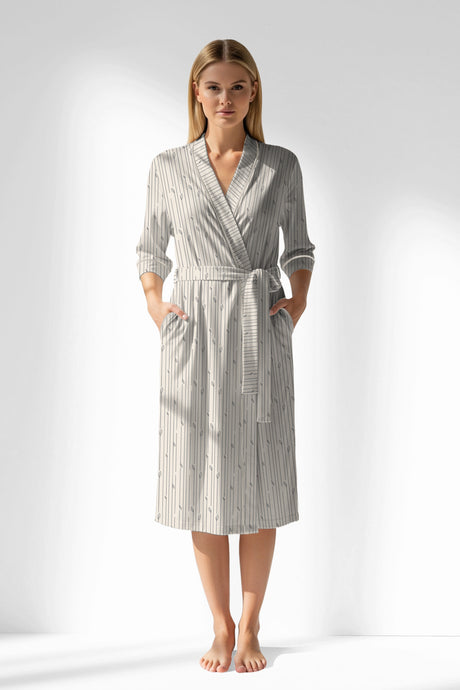 Woman Polyviscon Lina Dressing Gown - ROTASYON - Image 1