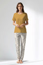 Woman Polyviscon Fresco Pyjama Set - A-HONEY GOLD - Image 1