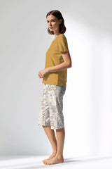 Woman Polyviscon Fresco Capri Set - HONEY GOLD - Image 2