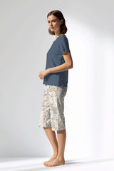 Woman Polyviscon Fresco Capri Set - B-CHINA BLUE - Image 2
