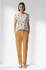 Woman Polyviscon Linora Pocket Detail Pyjama Set - ROTASYON - Image 1