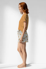 Woman Polyviscon Linora Short Set - GOLDEN NUGGET - Image 2