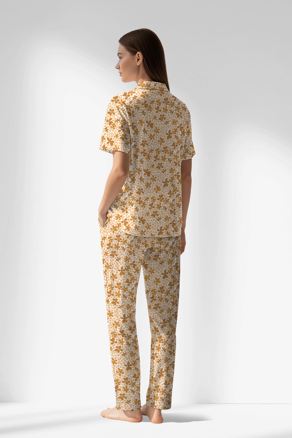 Woman Polyviscon Mellow Buttoned Pyjama Set - ROTASYON - Image 3