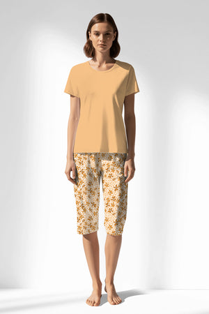 Woman Polyviscon Mellow Capri Set - SUNBURST - Image 3