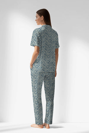 Woman Polyviscon Noble Buttoned Pyjama Set - ROTASYON - Image 3