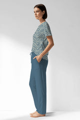 Woman Polyviscon Noble Pocket Detail Pyjama Set - ROTASYON - Image 2