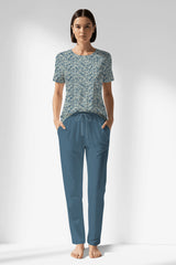 Woman Polyviscon Noble Pocket Detail Pyjama Set - ROTASYON - Image 1