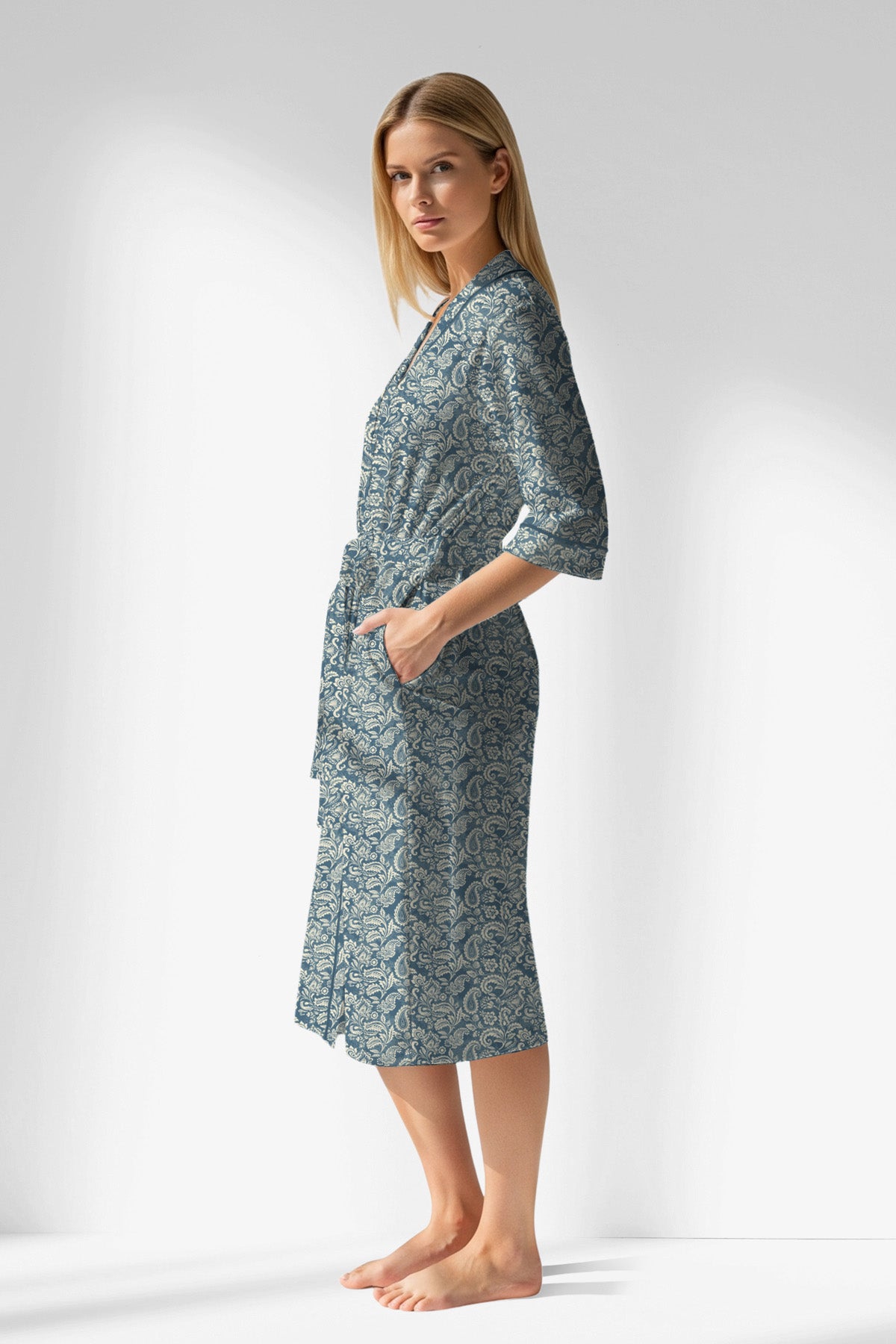 Woman Polyviscon Noble Dressing Gown - ROTASYON - Image 2