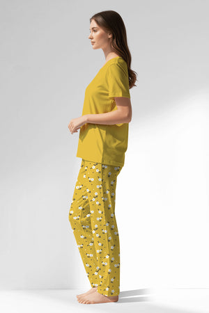 Woman Polyviscon Solaria Pyjama Set - SUPER LEMON - Image 2