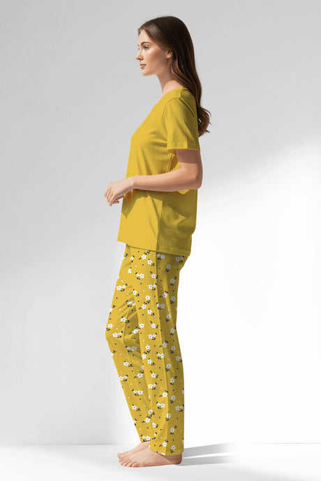 Woman Polyviscon Solaria Pyjama Set - SUPER LEMON - Image 2